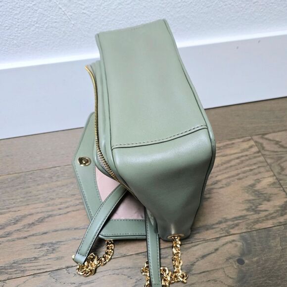 Michael Kors Regina Medium Woven Suede Convertible Shoulder Bag in Army Green - Picture 5 of 12